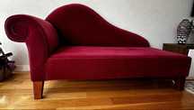 Chaise Longue vermelho cabaret / Bordeaux