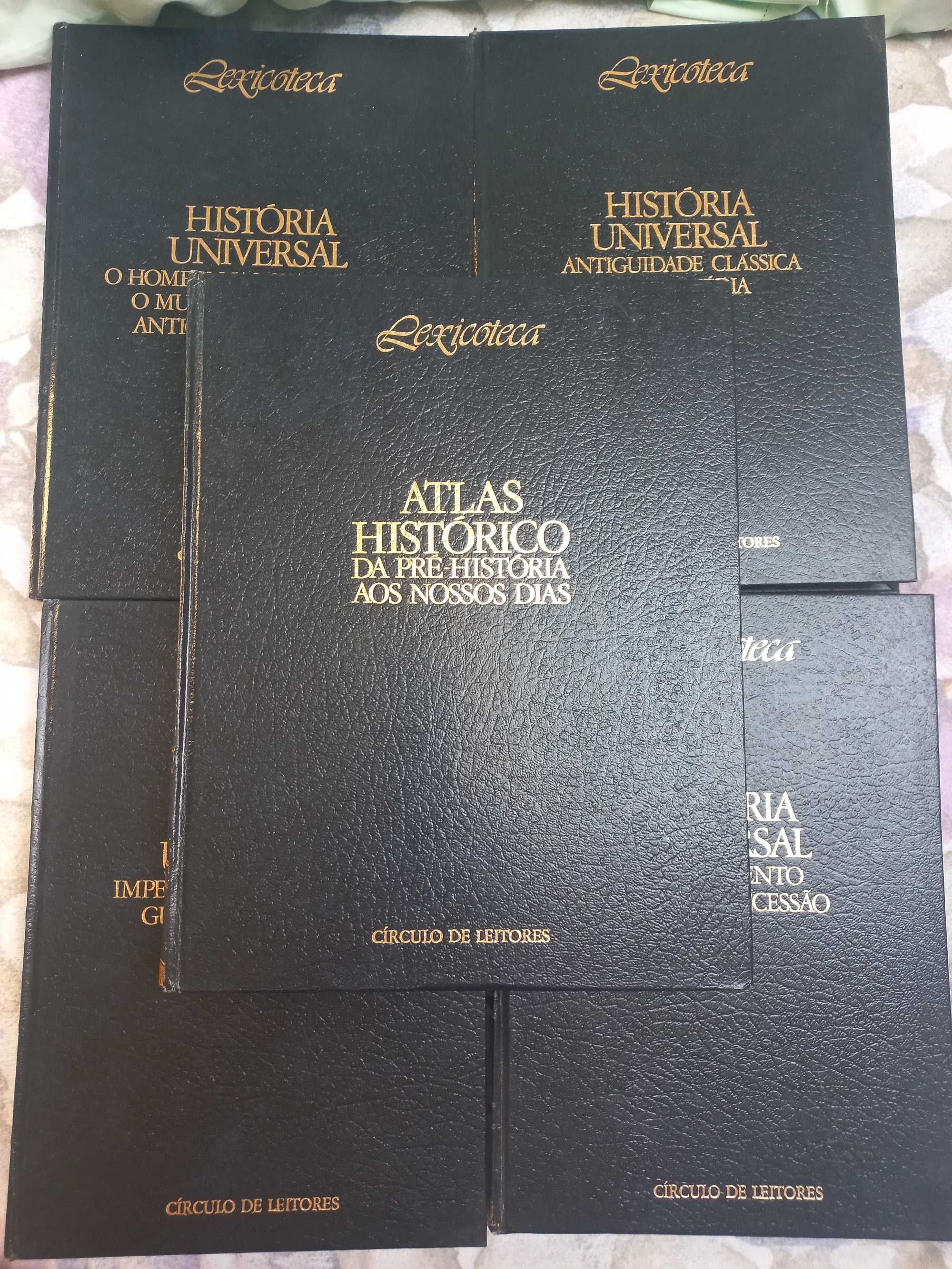 Coleção História Universal Lexicoteca Círculo de leitores 5 volumes