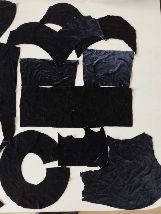 Бархатная ткань черная Оксамит чорний