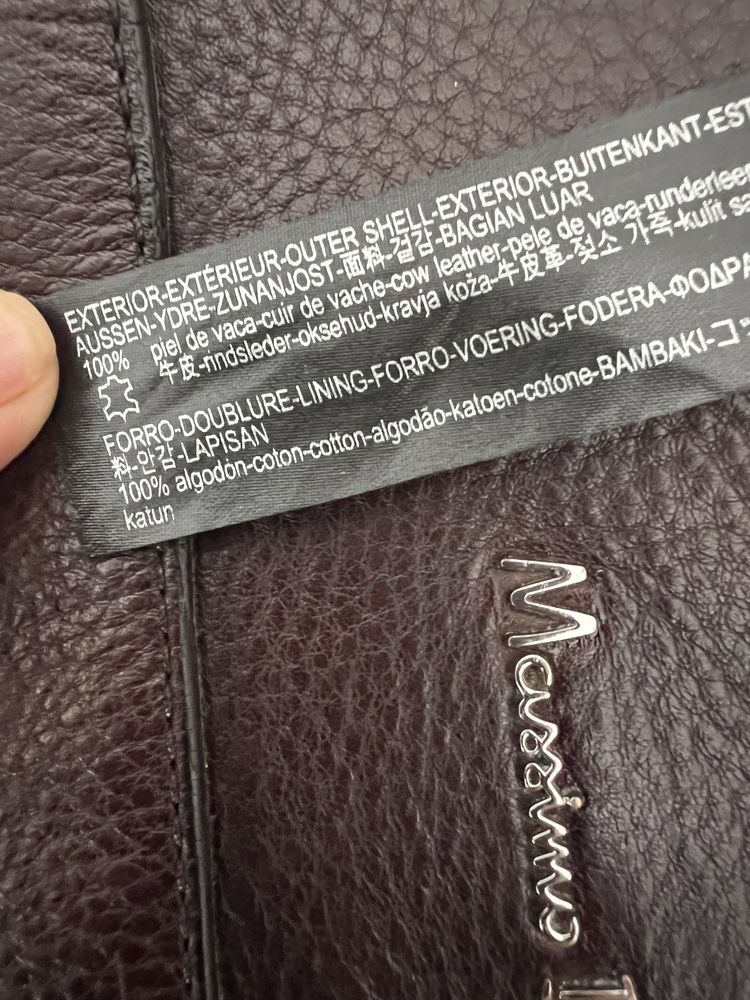 Massimo dutti мужская кожаная сумка через плечо.