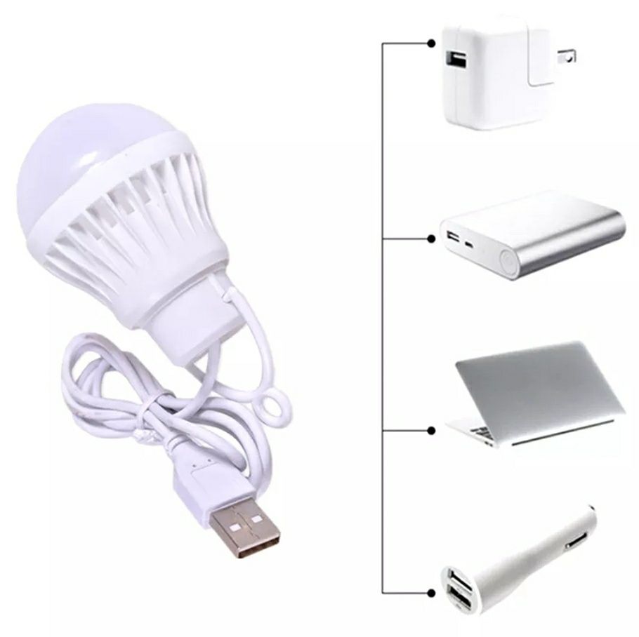 USB лампочка от повербанка, ноутбука
