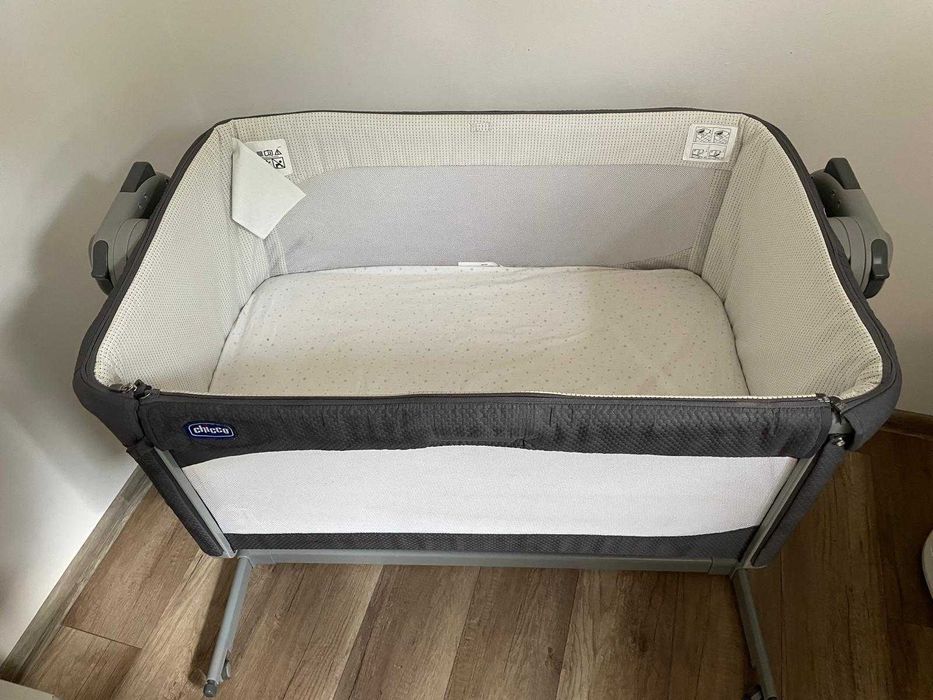 Łóżko Chicco NEXT2ME MAGIC MOON GREY+Karuzela+Projektor