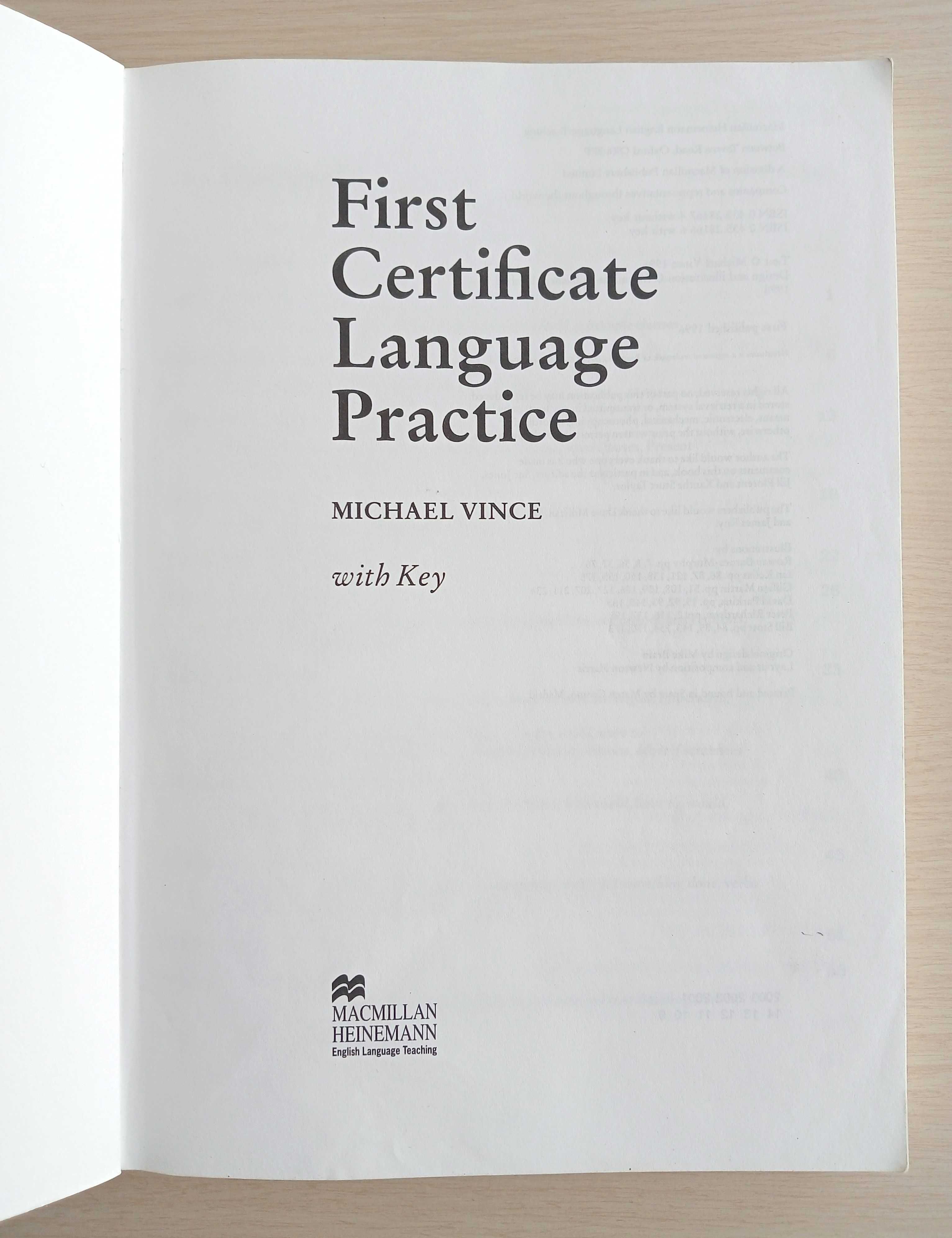 Michael Vince, First Certificate language Practice
