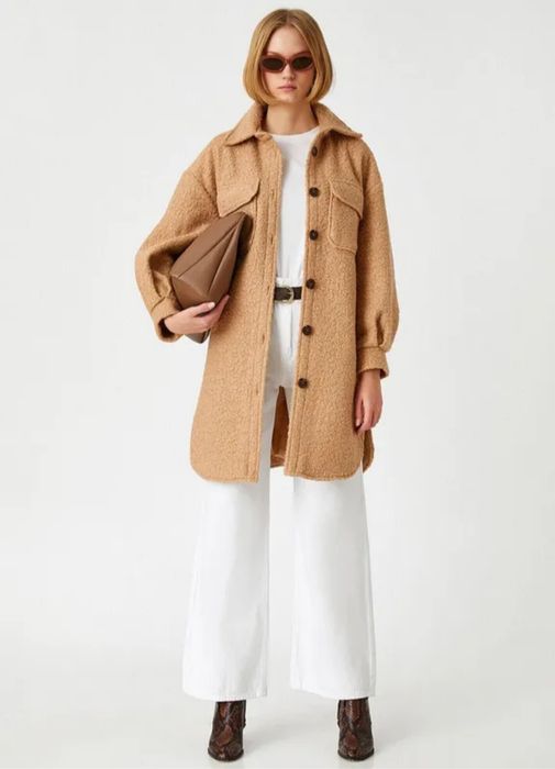 Пальто трендовый барашек Koton, Турция. С-М