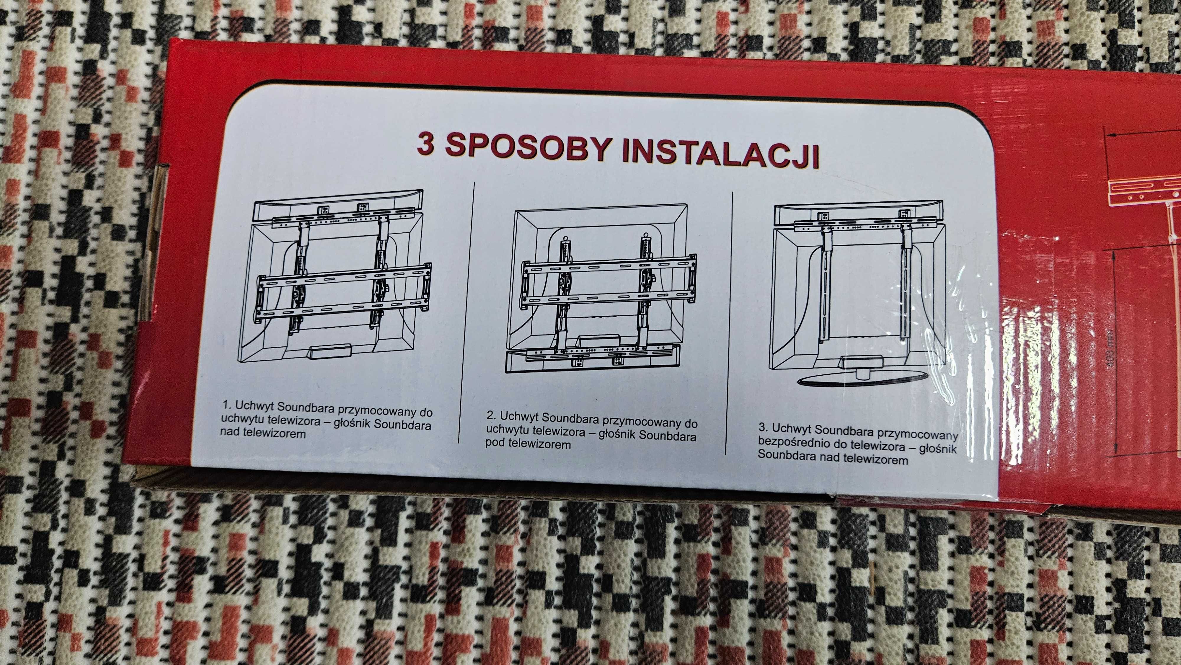 Uniwersalny Uchwyt Mocowanie na głośnik typu soundbar ART G-03 do TV