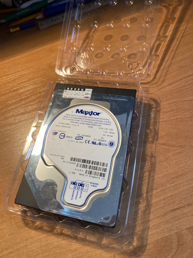 Жосткий диск HDD IDE 3.5 30Gb Maxtor DiamondMax Plus 8