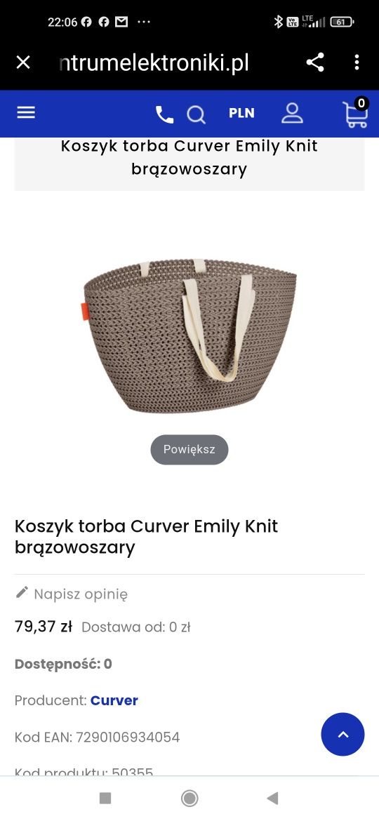 Duża torba na zakupy , plażę z ratanu