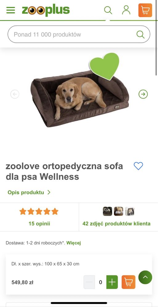 Oryopedyczna sofa dla psa