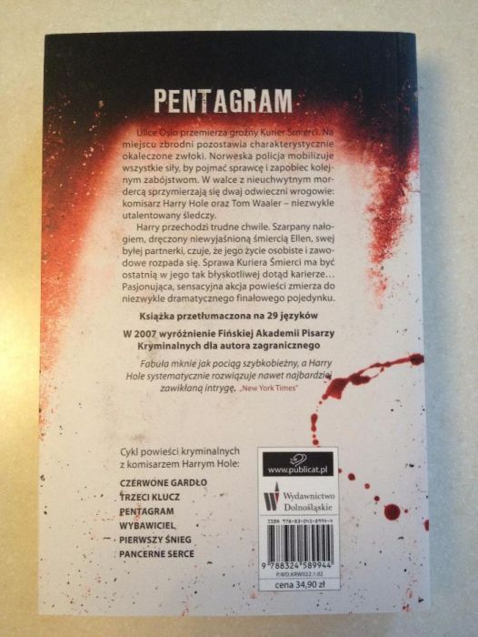 "Pentagram" Jo Nesbo książka
