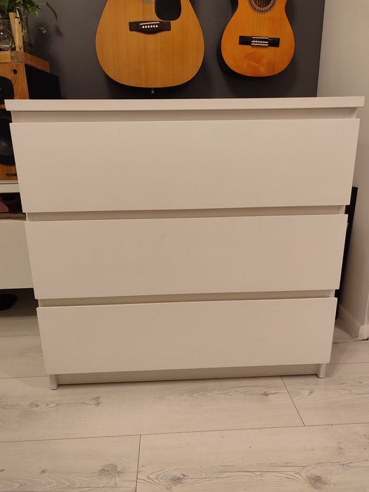 Komoda Malm Ikea biała szuflady