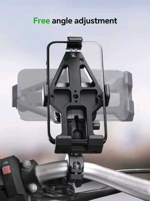 Uchwyt motocyklowy aluminium z tłumikiem drgań FANAUE na telefon