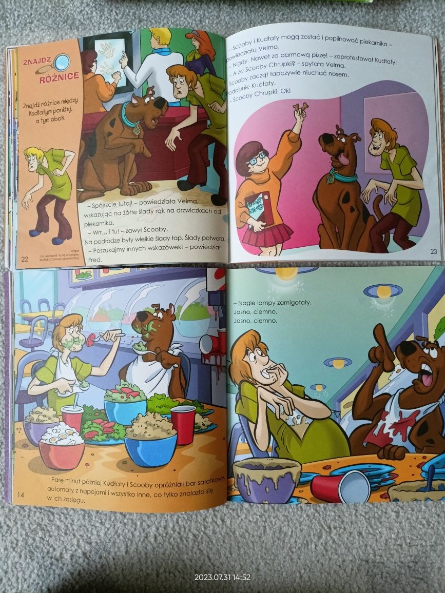 Scooby Doo puzzle 3w1 Trefl i 2 książeczki Scooby Doo