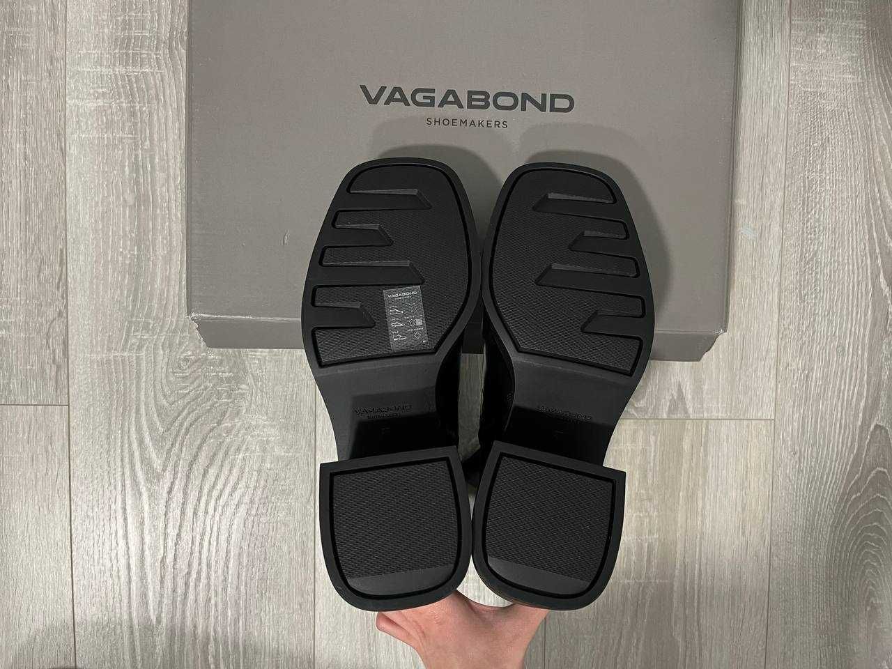 Ботильйони Vagabond Brooke 37 р. чорні натуральна шкіра носок квадрат