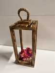 Drewniany lampion opalany ogrodowy handmade dekoracja rustykalna