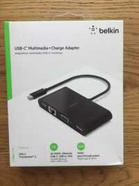 Новый Адаптер Belkin USB-C – Ethernet HDMI VGA USB-A 100W PD Black