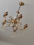 Candeeiro cristal banhado a ouro