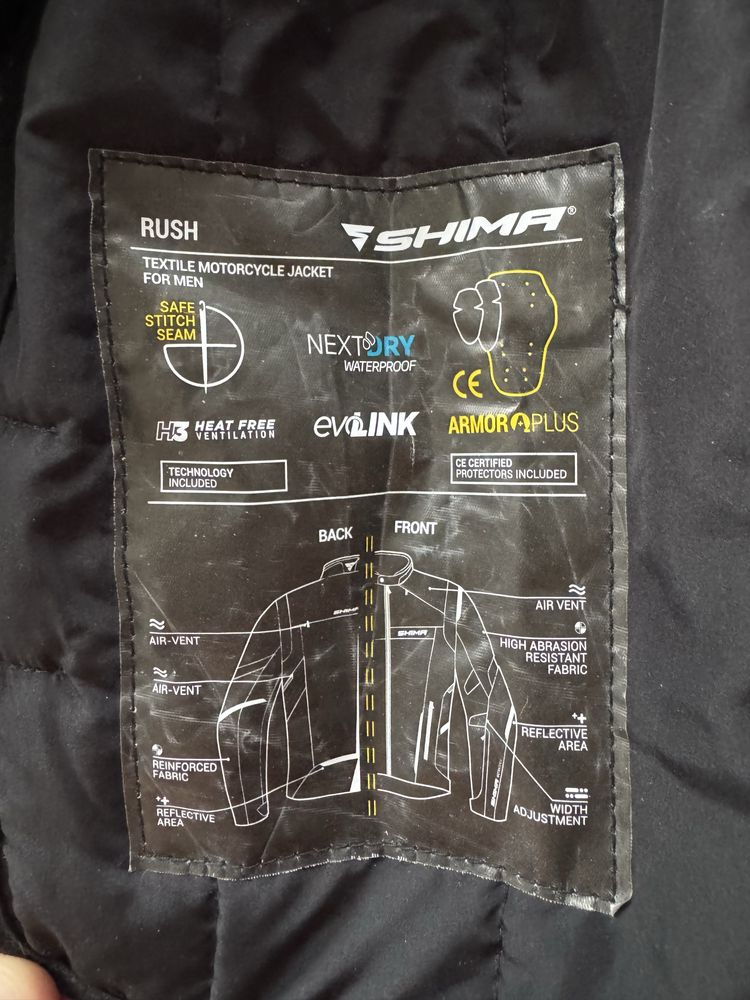 Kurtka tekstylna SHIMA RUSH MEN BLACK - XL