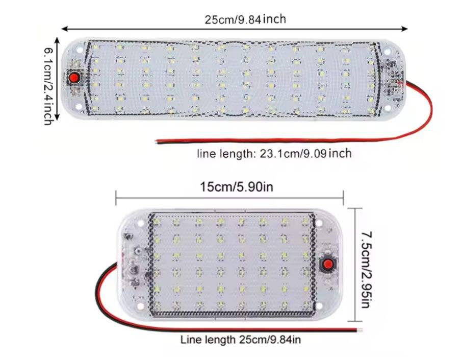 Luminaria interior 12v ate 80v