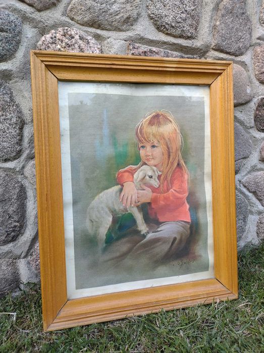 duża ramka obraz 52 cm x 41,5 cm z szybką