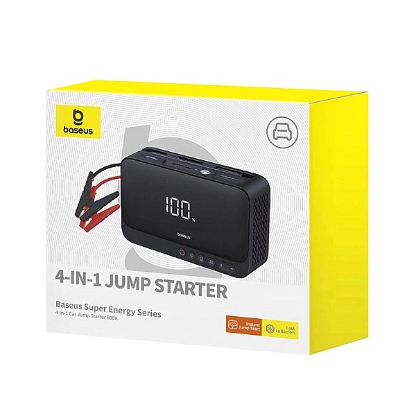 Jump starter Baseus Super Energy BS-CH013/4w1/600A z latarką / powerba
