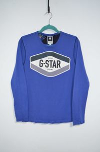 Лонгслив G Star Casual Blue Big Logo Size L