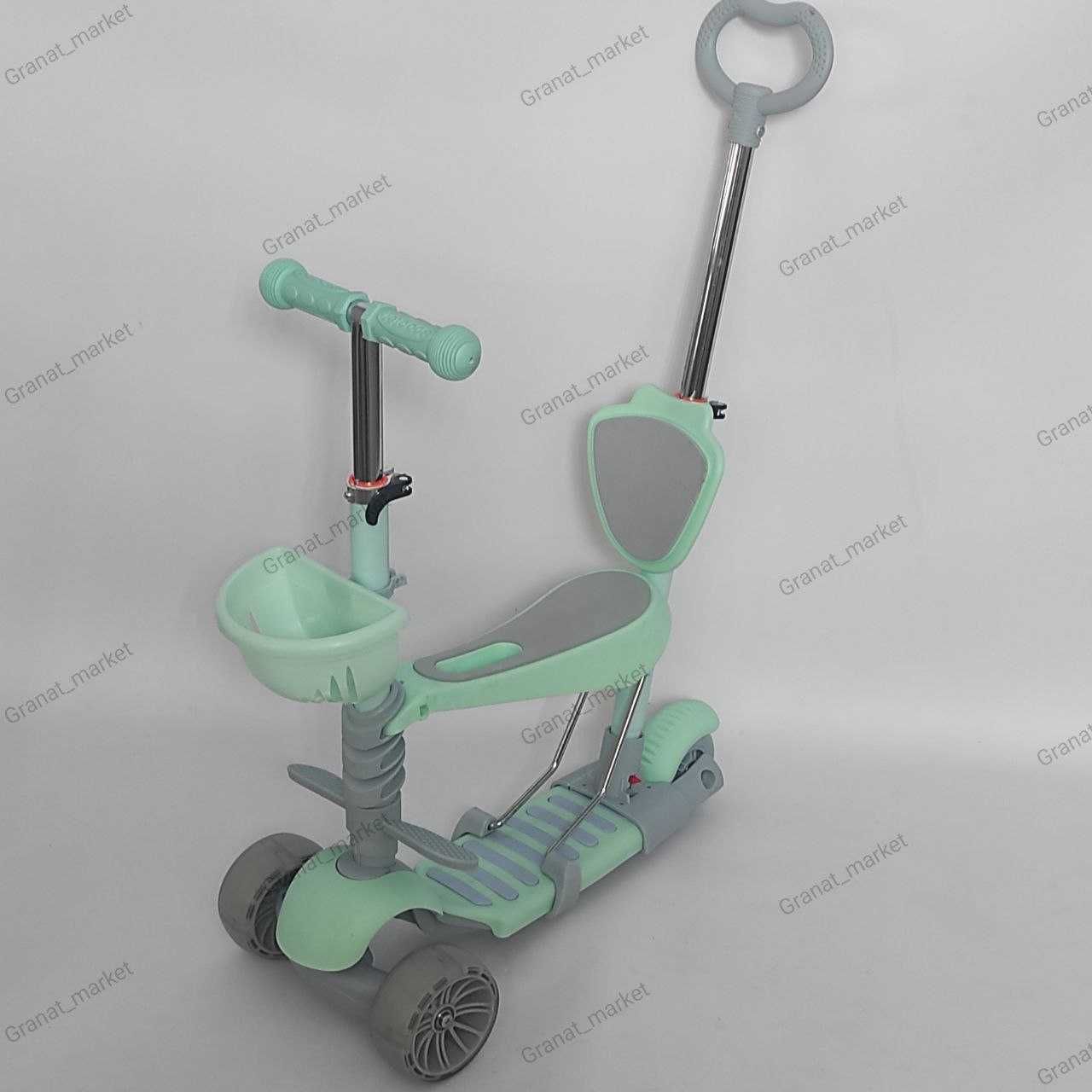 Детский Самокат Scooter Smart 5в1 смарт колеса светящие, детям от 1год