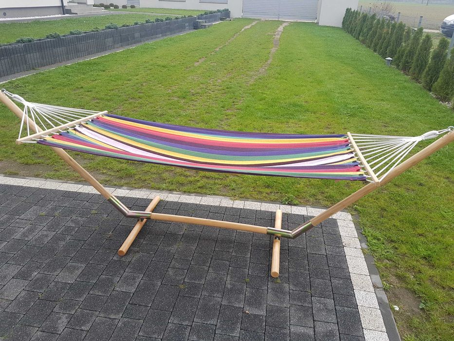 Materialowy Hamak ogrodowy ! Leżanka ogrodowa.
