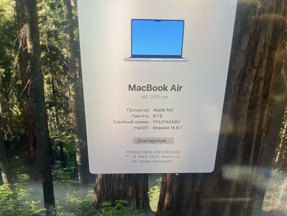 Macbook air 2022 m2 8/512