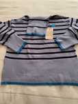 Camisola de malha de gola alta azul