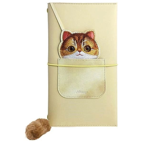 Zestaw Nimmy Big Eyed Pet 2.0 Cat 2w1 notatnik + długopis - beżowy