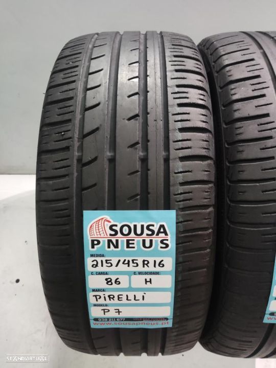 2 pneus semi novos 215-45r16 pirelli - oferta dos portes