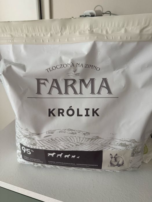 Karma dla psa alergia Farma 2kg tłoczona sucha królik