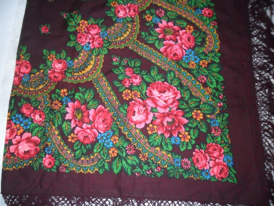 Шаль шерстяная СССР,платок Павловопасадский шерстяной СССР.