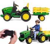 Traktorek JOHN DEERE z przyczepką na akumulator + PILOT Peg Perego