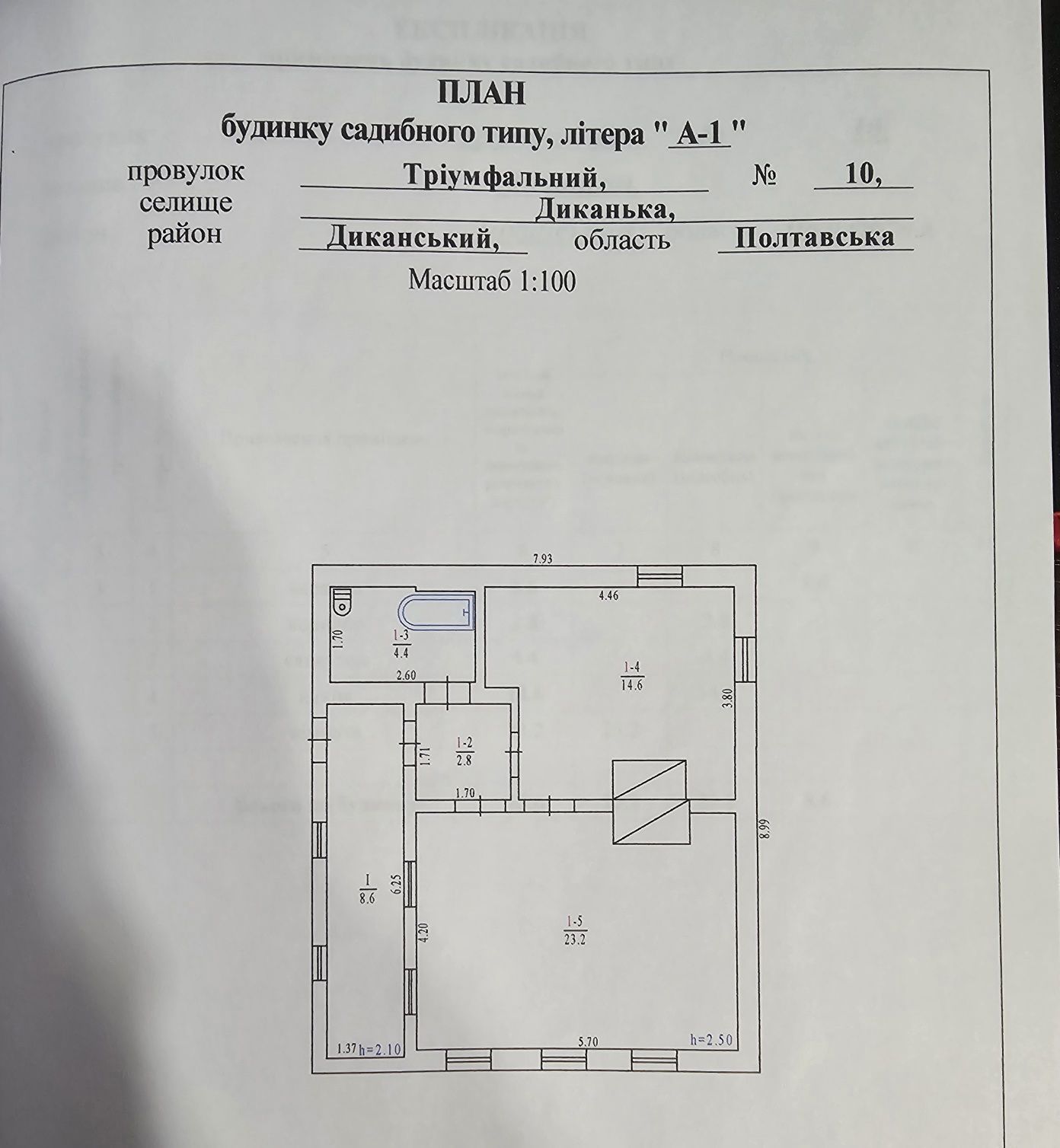 Будинок у смт. Диканька Полтавської області пров. Тріуфальна