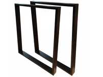 Nogi metalowe Do stołu biurka Loft czarne 50x72 cm Profil 60x20mm