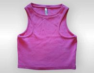 Wyrazisty różowy crop top By Dimli Rozmiar M (pasuje również na S) Sek