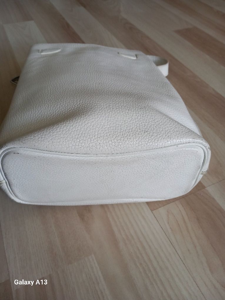 Hermes Kelly oryginalna torebka biała skóra