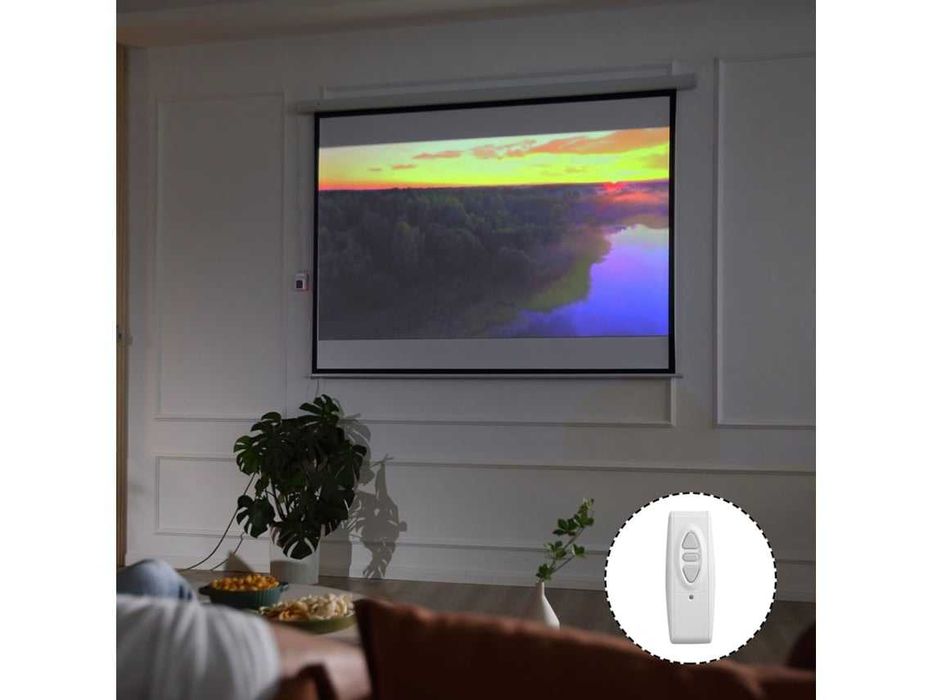 Tela de projeção automática 244x183 cm (300cms diagonal