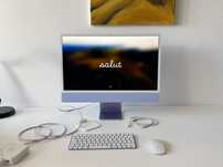 Apple iMac 24", Retina 4,5K, Apple M1 - fioletowy