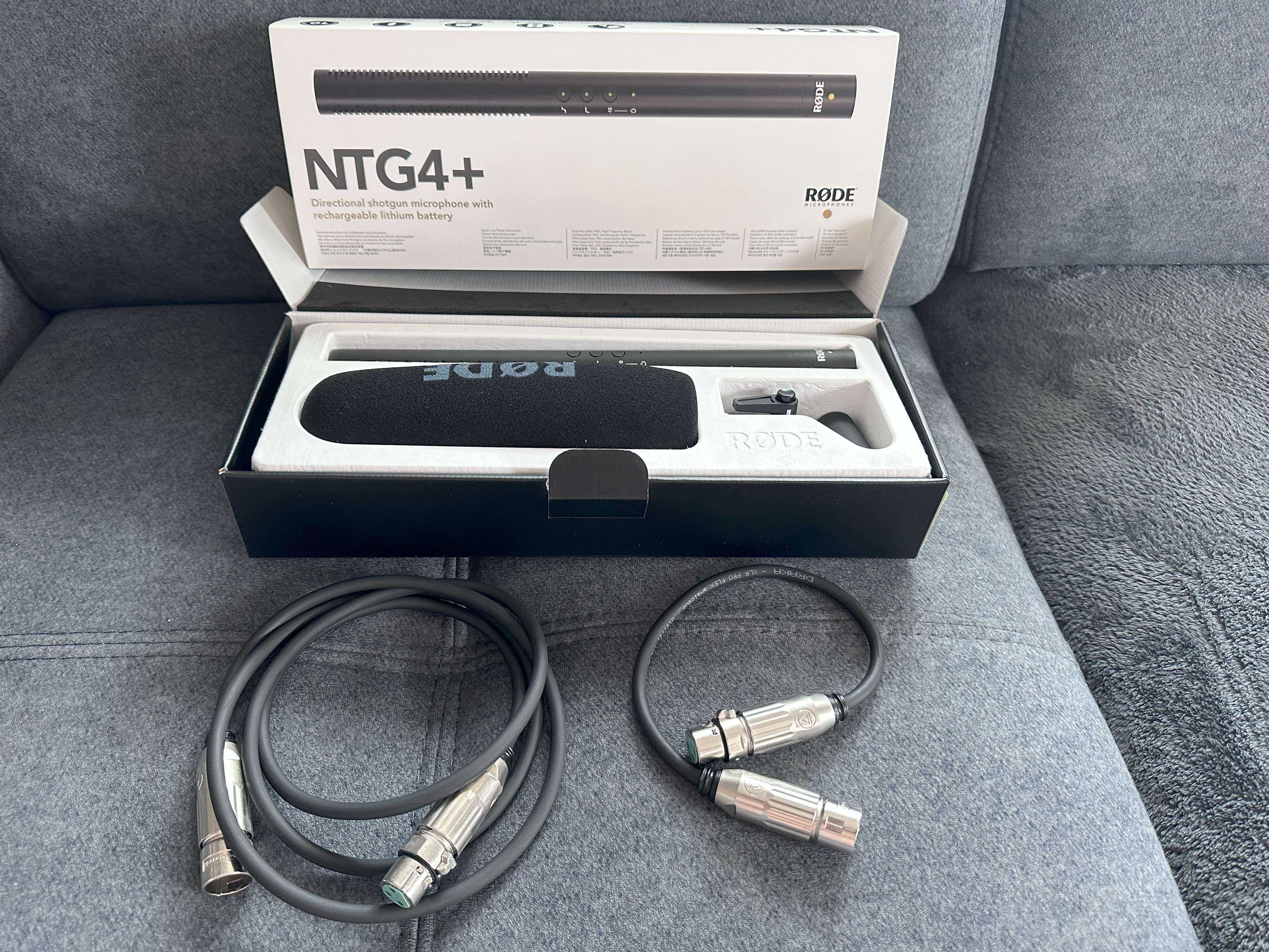 Mikrofon RODE NTG4+ | JAK NOWY | DODATKI | Kable XLR |