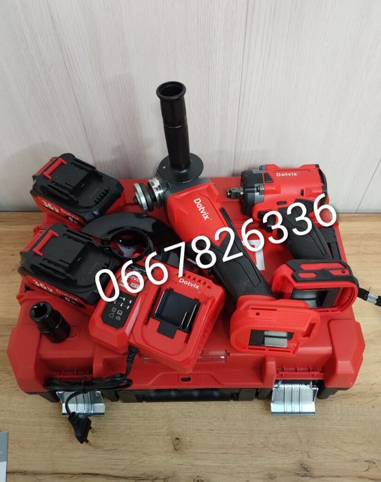 Болгарка та Гайковерт безщітковий двигун набір 2в1 в кейсі