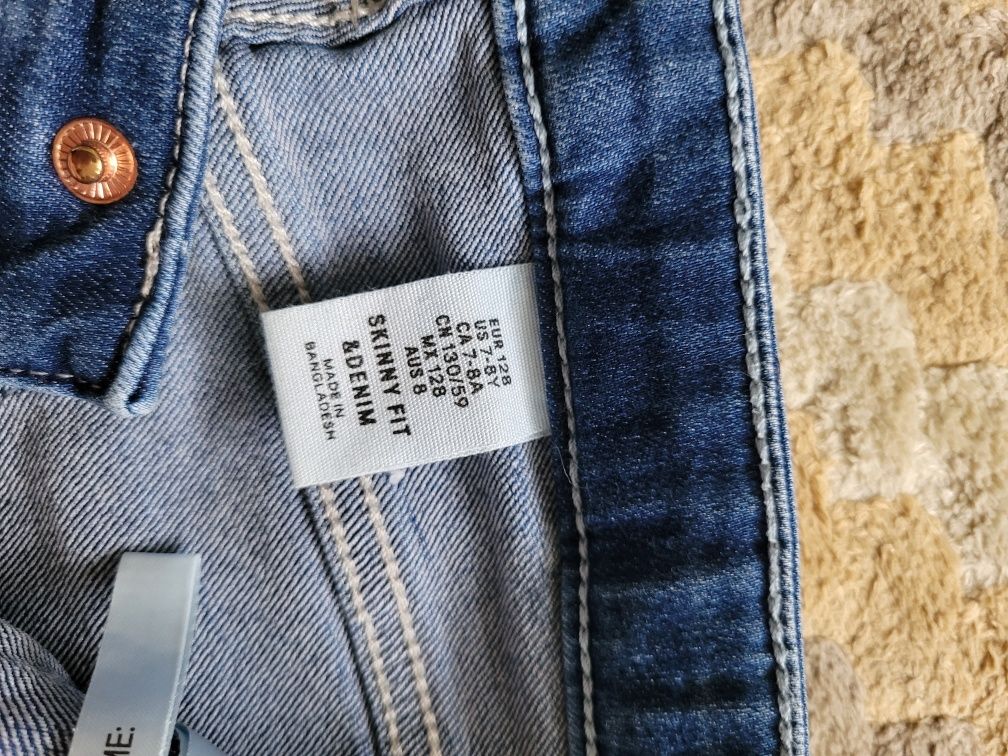 Spodnie jeansowe H&M rozmiar 128