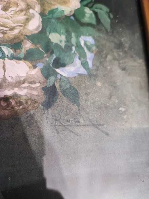 Stary obraz kwiaty w wazonie reprodukcja Roth?