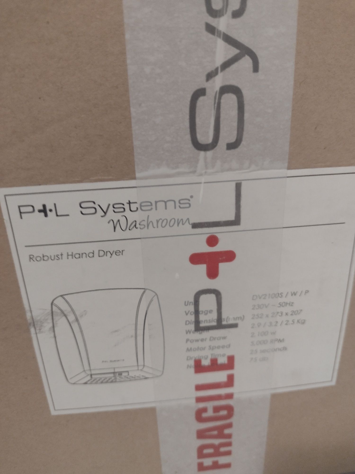 Suszarka elektryczna do rąk. P+L Systems