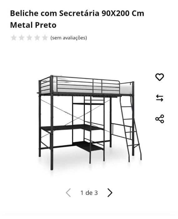 Beliche com secretaria