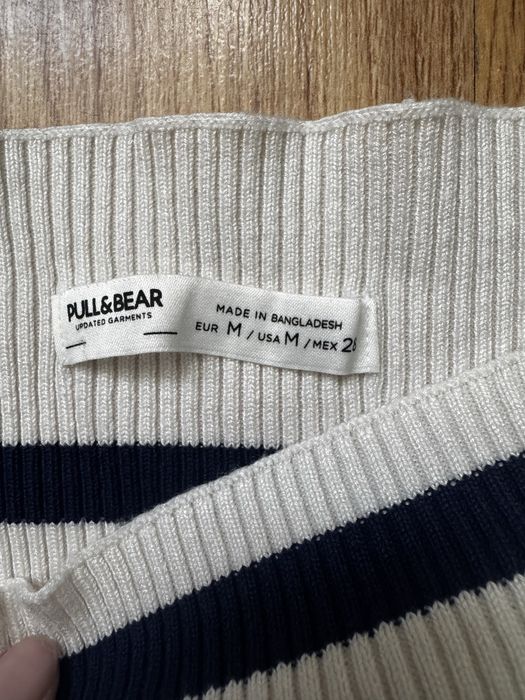 Кофта укорочена в полоску Zara Pull Bear