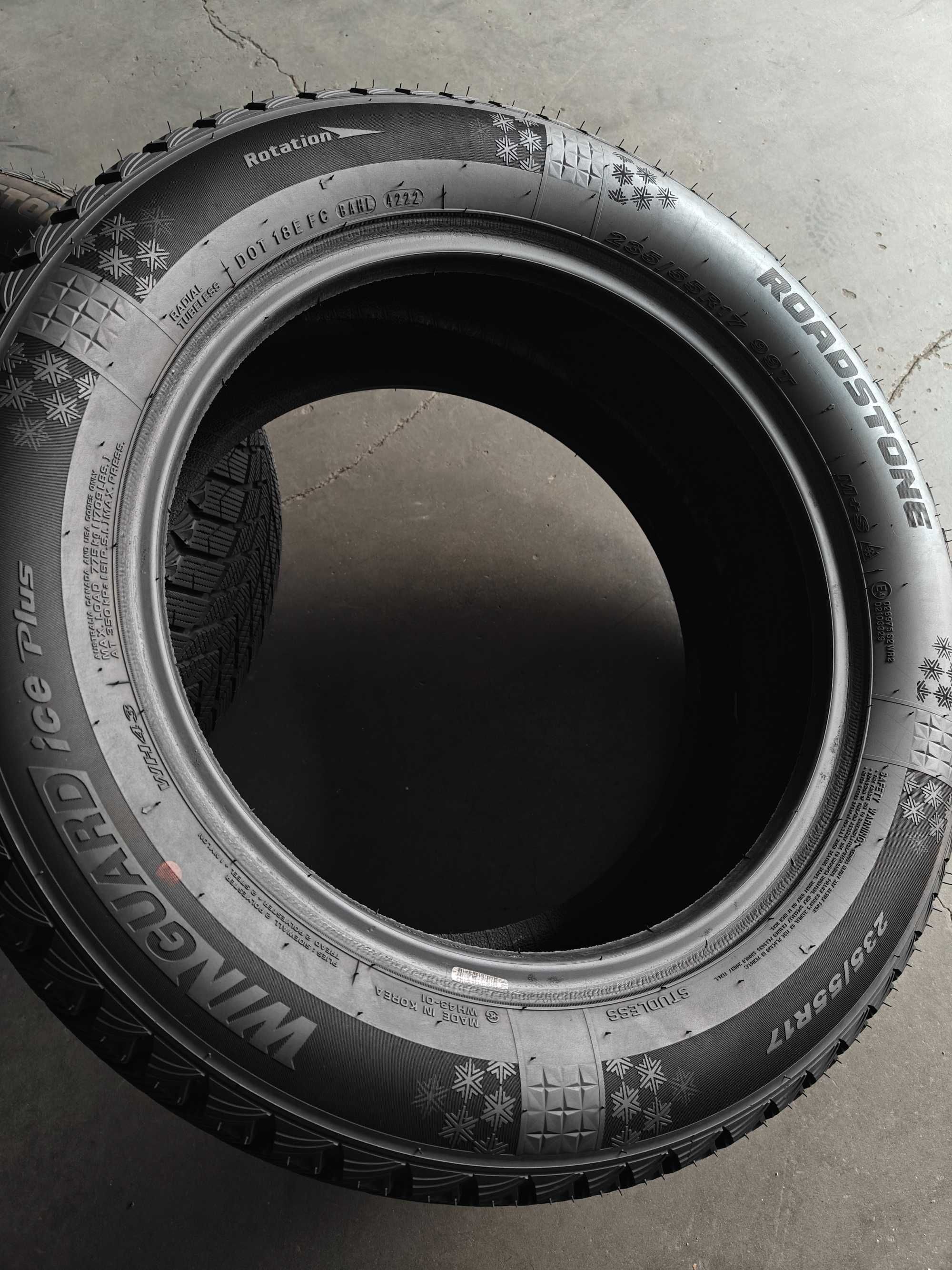 2шт. R17 235 55 шини зимові липучки Nexen/Roadstone Winguard Ice Plus