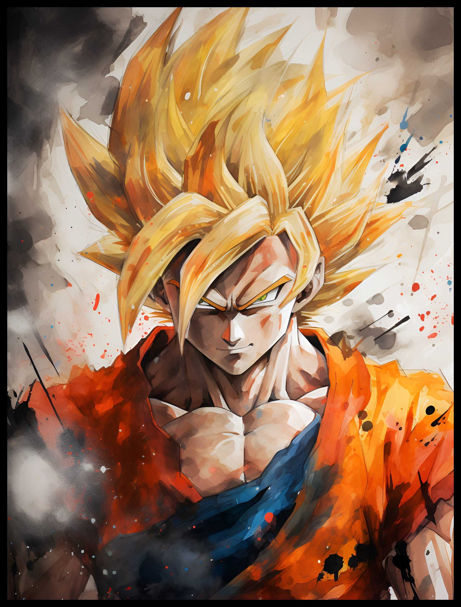 Plakat na Ścianę Obraz Dragon Ball Z Son Goku SSJ2 40x60 cm Premium