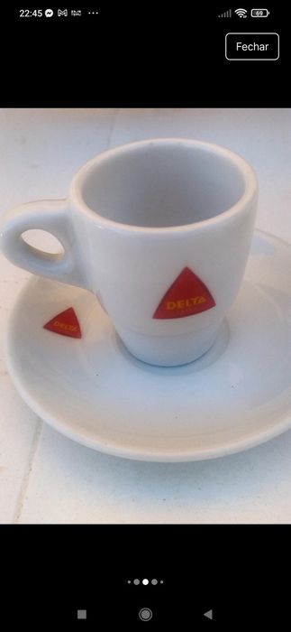 Chávena café com pires porcelana  Delta, coleccionadores com  várias d
